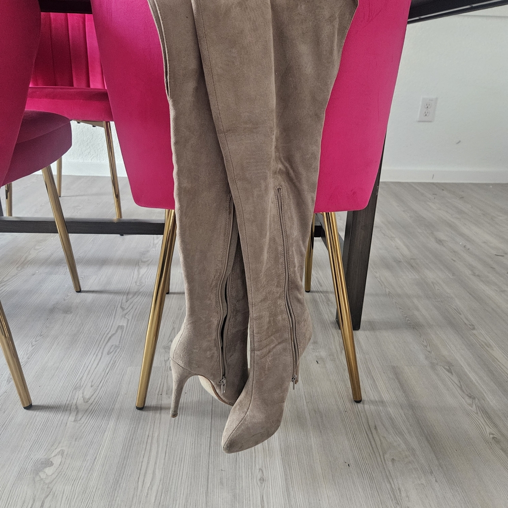 Women's Taupe Over-the-Knee Boots
